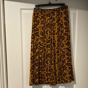 Leopard Print Midi Skirt